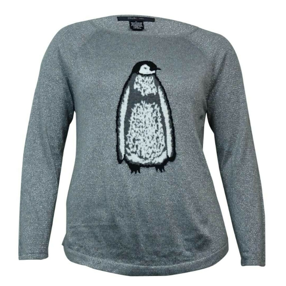 Style & Co. Women's Long Sleeve Penguin knit - Picture 2 of 7